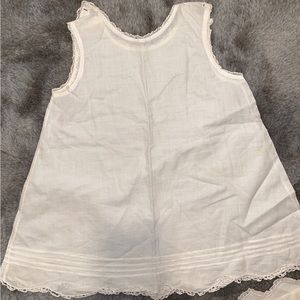 Antique baptism handmade white gown dress